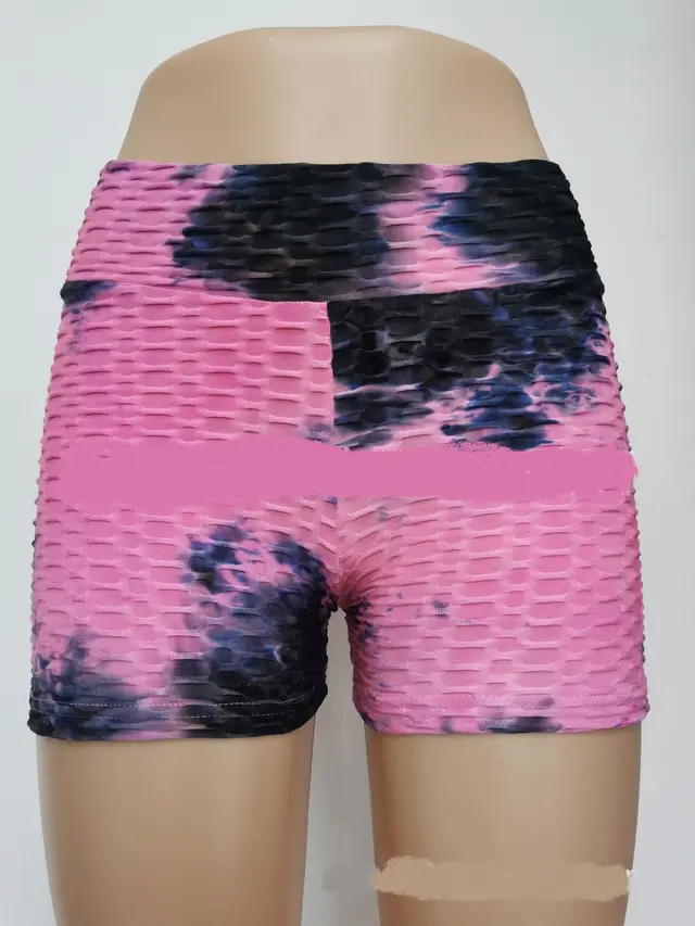 Carrying Ink Flower Slimming Breathable Sports Fitness Yoga Pants Black Powder - Shop at LoveMi