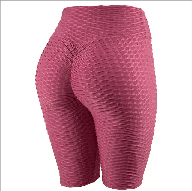 Hot New Sexy Fashion Jacquard Leggings Yoga Fitness Sports Capris Bean Red - Shop at LoveMi