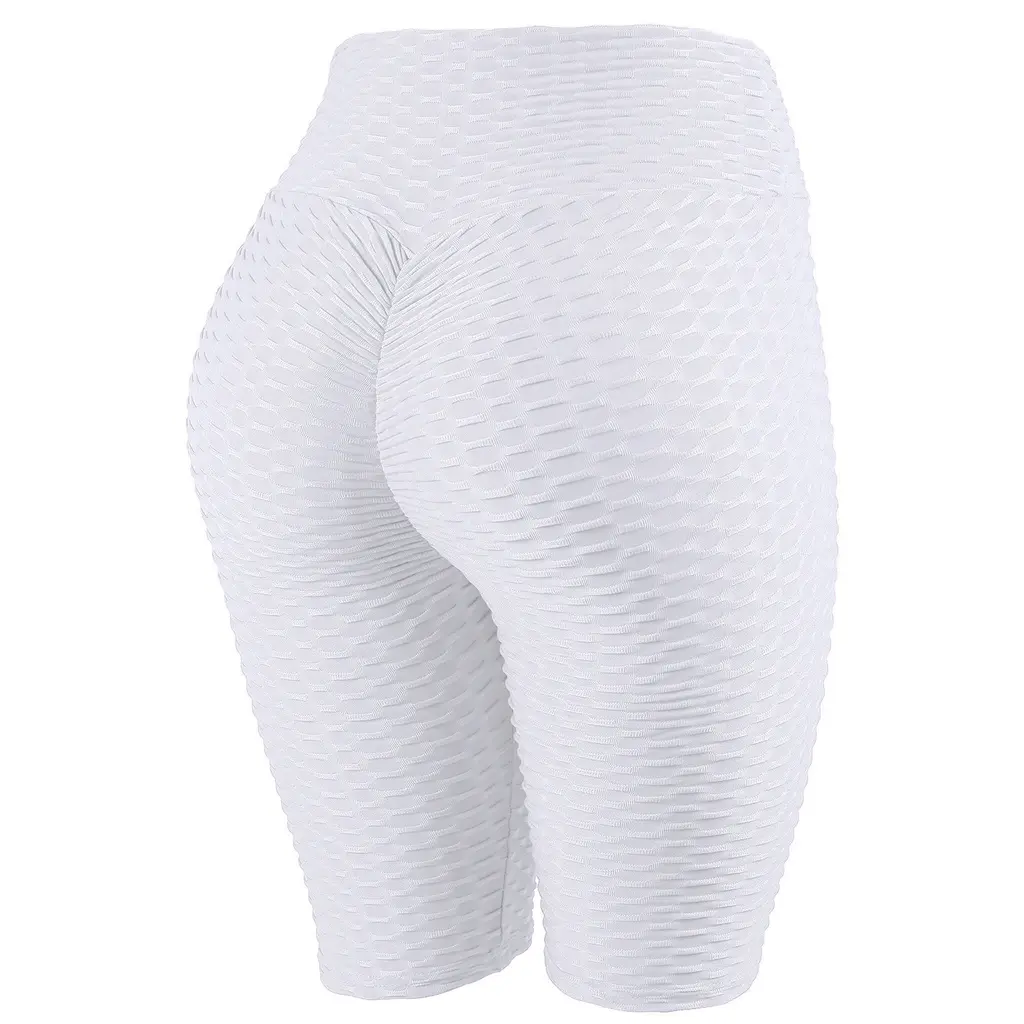 Hot New Sexy Fashion Jacquard Leggings Yoga Fitness Sports Capris - White