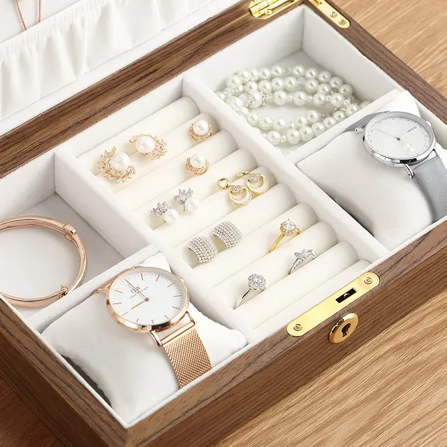Necklace Jewellery With Lock Solid Wood Hand Yellow - Shop at LoveMi