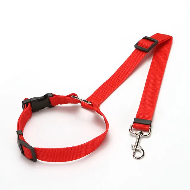 Pet Traction Rope Car Seat Belt Two In One Dual Use Car Red - Shop at LoveMi