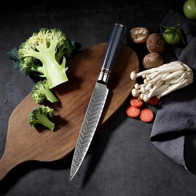 Professional Forged Laser Damascus 67layers Stainless Steel Resin Handle Kitchen Chef Knife Sets 3 Style - Shop at LoveMi