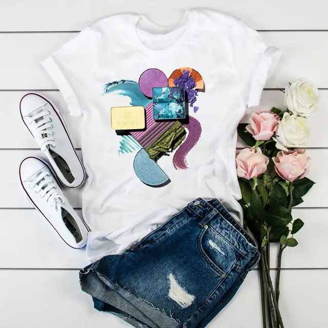 Summer Short Sleeve Fashion Graphic T Shirt Top Women - Shop at LoveMi