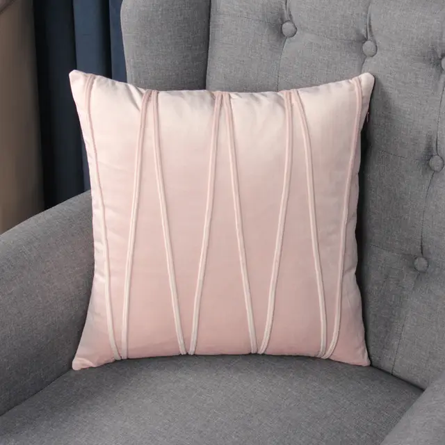 Modern Simple Solid Color Pillow Cushion Sofa Office Bed Back Cushion Waist Pillow Light Pink - Shop at LoveMi