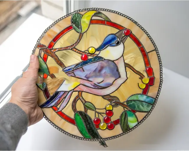 Birds In The Night Sky Painted Acrylic Window Ornaments 1Style - Shop at LoveMi