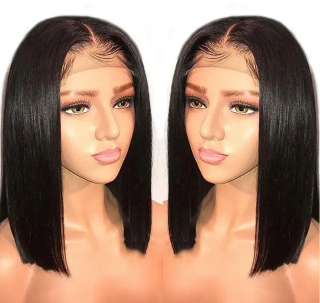 European And American Wig Female Front Lace Lacewig Short Hair Chemical Fiber Headgear Fake Black - Shop at LoveMi