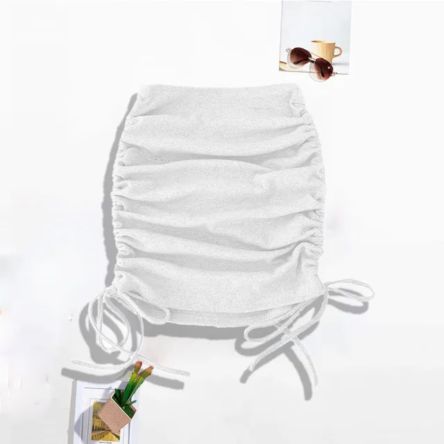 Hip Packed Short Skirt Anti Glare Tight Sexy Short Skirt White - Shop at LoveMi