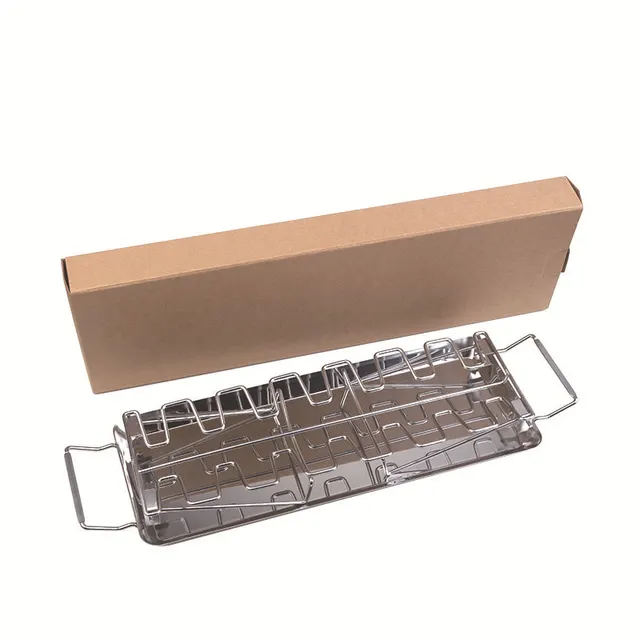 Stainless Steel Folding Roast Chicken Leg Rack Barbecue Rack Barbecue Rack Barbecue Plate Chicken Drumstick Tray - Shop at LoveMi