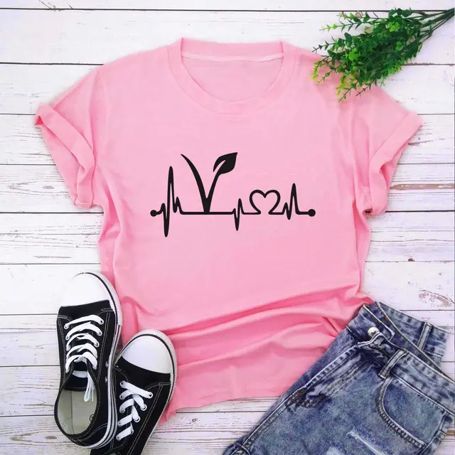 Vegan Ecg European And American Street Short Sleeves Pink - Shop at LoveMi