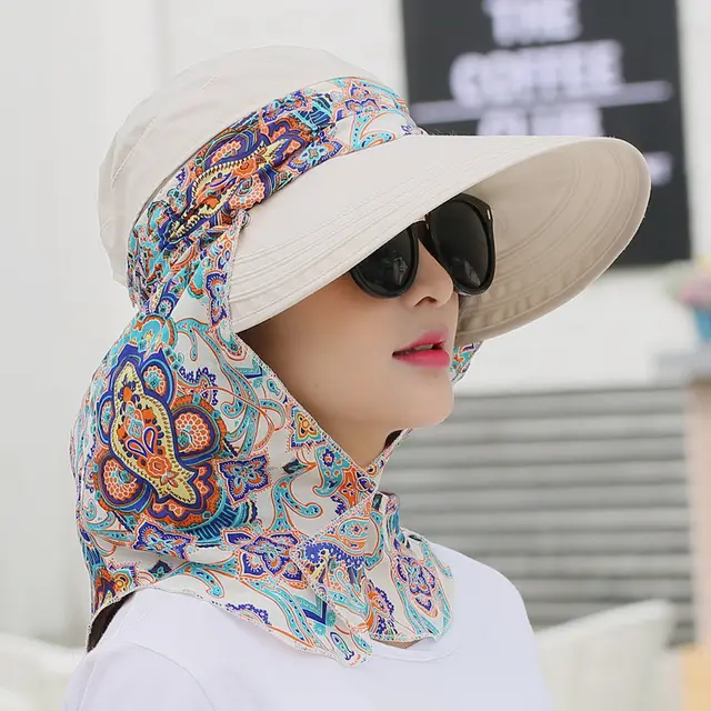 Summer Sun Hat For Outdoor Cycling, Big Edge To Cover Face And Sun Hat White - Shop at LoveMi