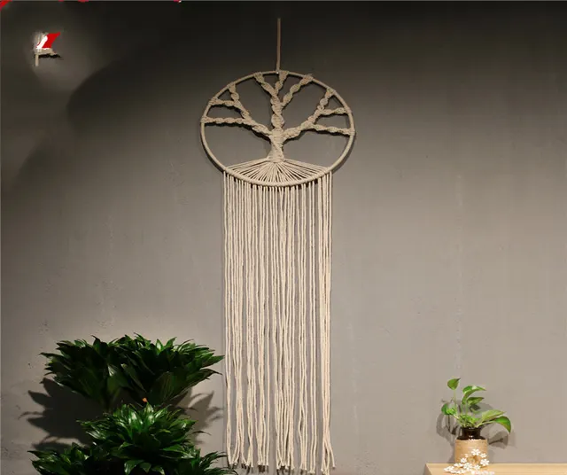 Bedroom Tapestry Photography Living Room Pure Cotton Three dimensional Geometric Wall Hanging Plant Stand Wall Hanging - Shop at LoveMi