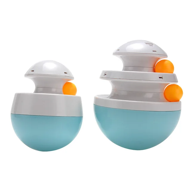 New Pet Toy Food Spilling Tumbler Track Spilling Ball Interactive Slow Food Dog Toy Blue - Shop at LoveMi