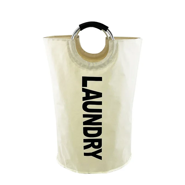 Portable Oxford Cloth Dirty Clothes Bag Beige - Shop at LoveMi