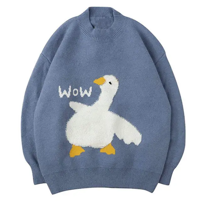 Lovers Wear Autumn And Winter Sweater Ladies Loose Korean Version Blue - Shop at LoveMi
