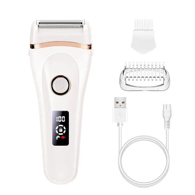 Ladies Electric Waterproof Rechargeable Shaver White - Shop at LoveMi