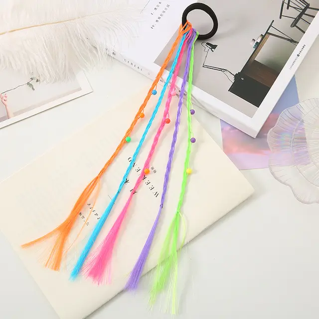 Color Braids Children'S Wigs And Hair Accessories Round Beads - Shop at LoveMi