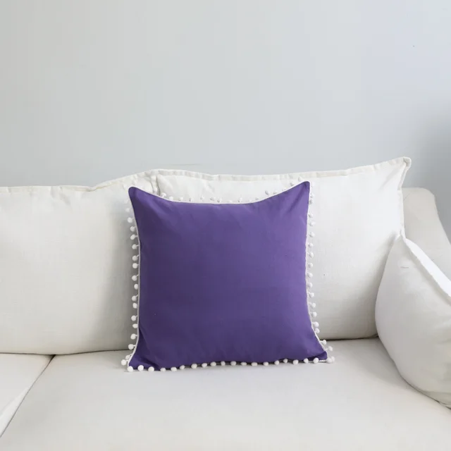 Geometric Cotton Linen Waist Pillow Pillow Cushion Waist Pillow Purple - Shop at LoveMi