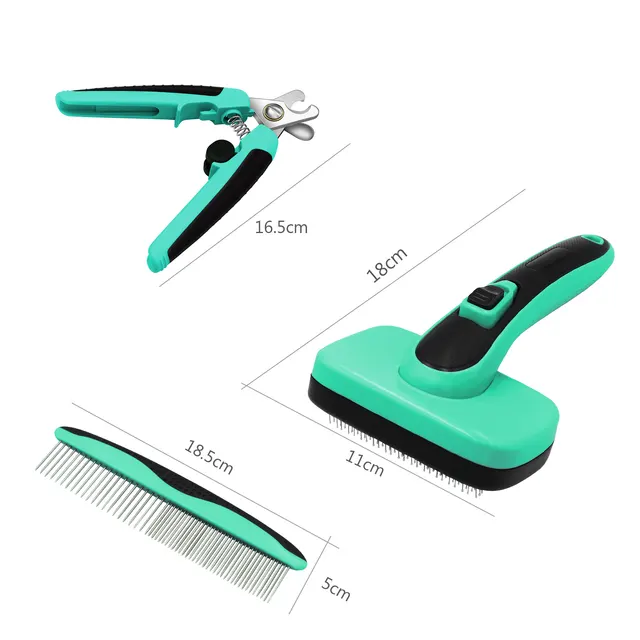 Pet Brush Retractable Hair Removal Comb Set - Shop at LoveMi