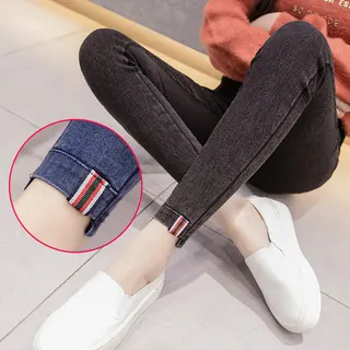 Leggings For Pregnant Women Denim Trousers Leggings - Black