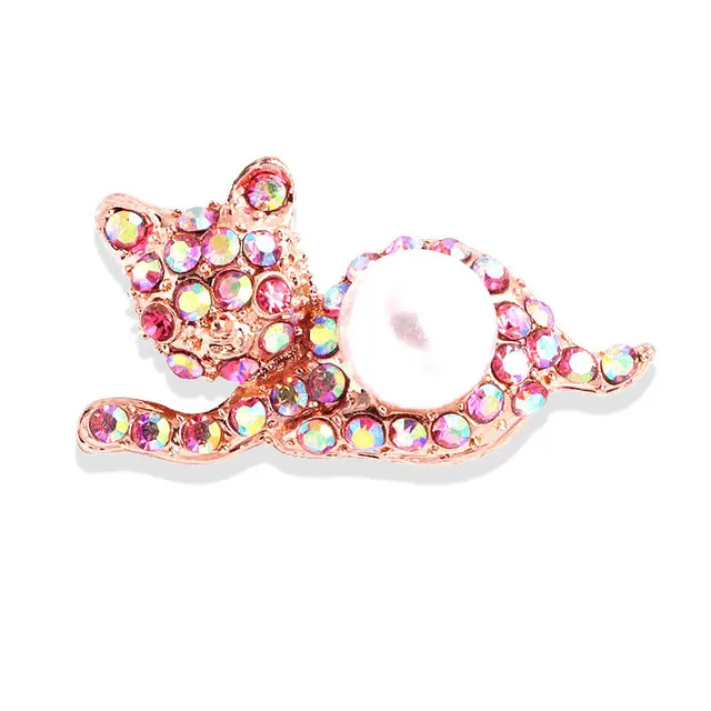 Diamond Butterfly Cartoon Pearl Brooch 39Style - Shop at LoveMi