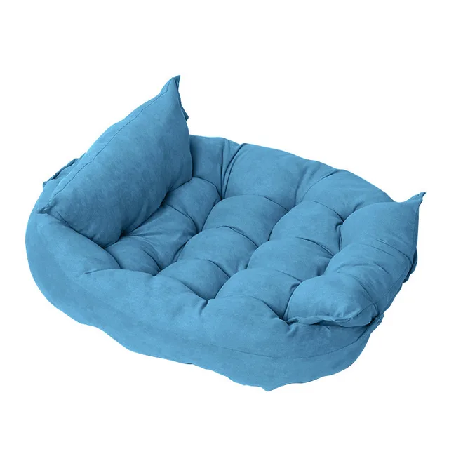 Summer Folding Dog Sofa Bed Soft Pet Mat Method To Fight Small And Medium Sized Dog Pet Kennel Light Lake Blue - Shop at LoveMi
