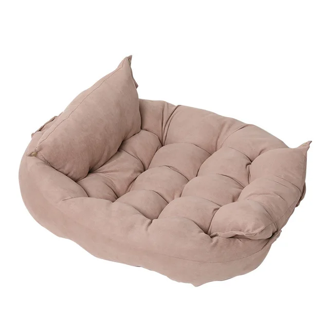 Summer Folding Dog Sofa Bed Soft Pet Mat Method To Fight Small And Medium Sized Dog Pet Kennel Nordic Powder - Shop at LoveMi