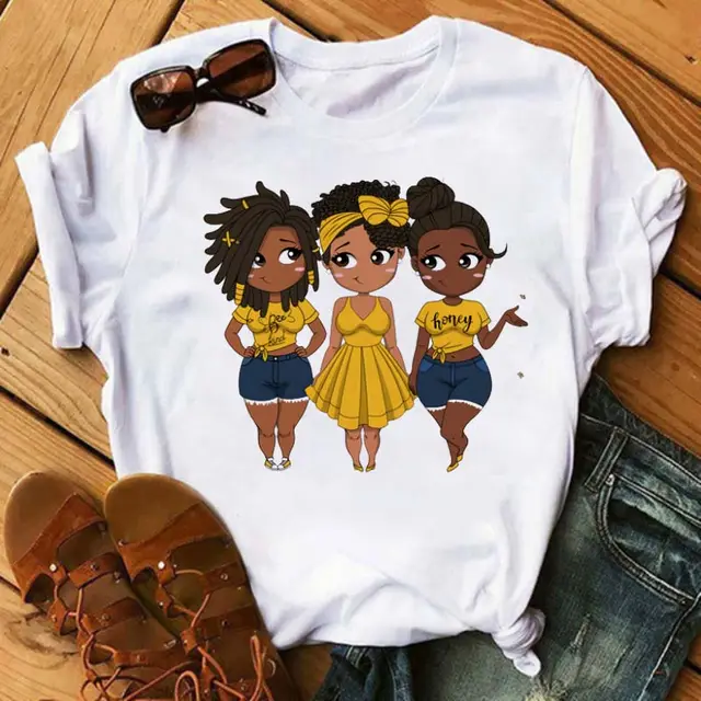 Black African Curly Girl T Shirt - Shop at LoveMi