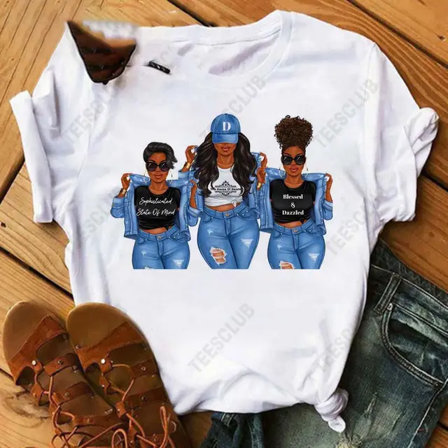 Black African Curly Girl T Shirt - Shop at LoveMi