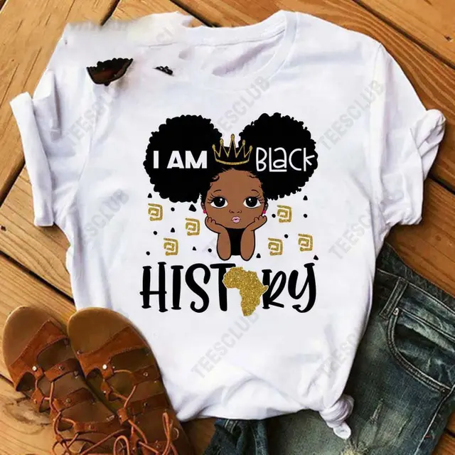 Black African Curly Girl T Shirt - Shop at LoveMi