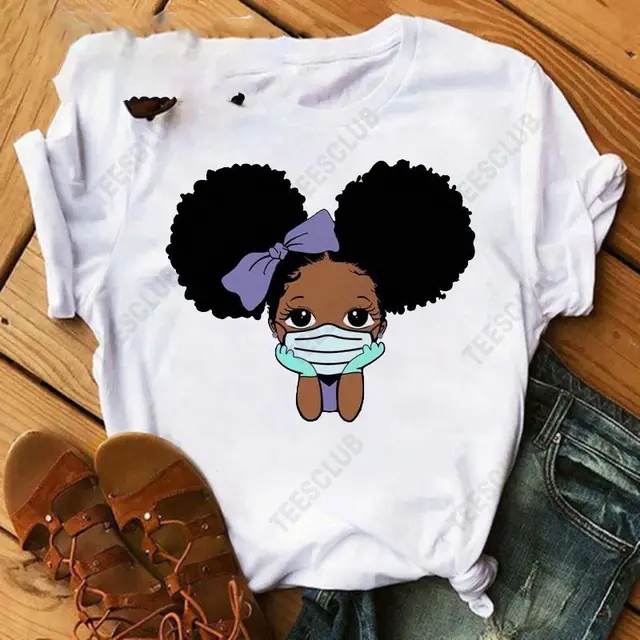 Black African Curly Girl T Shirt - Shop at LoveMi