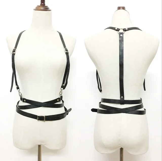 Strap Waistcoat Multi Circle Nightclub Sexy Strap Black Black - Shop at LoveMi