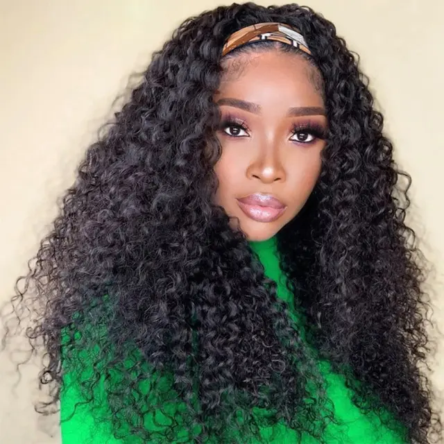 Hair Band Wig Ladies Chemical Fiber Wig Black - Shop at LoveMi