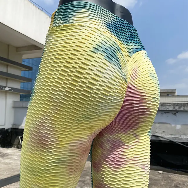 Body Building And Hip Lifting Ink Tie Dyeing Jacquard Leisure Sports Yoga Shorts 18Style - Shop at LoveMi