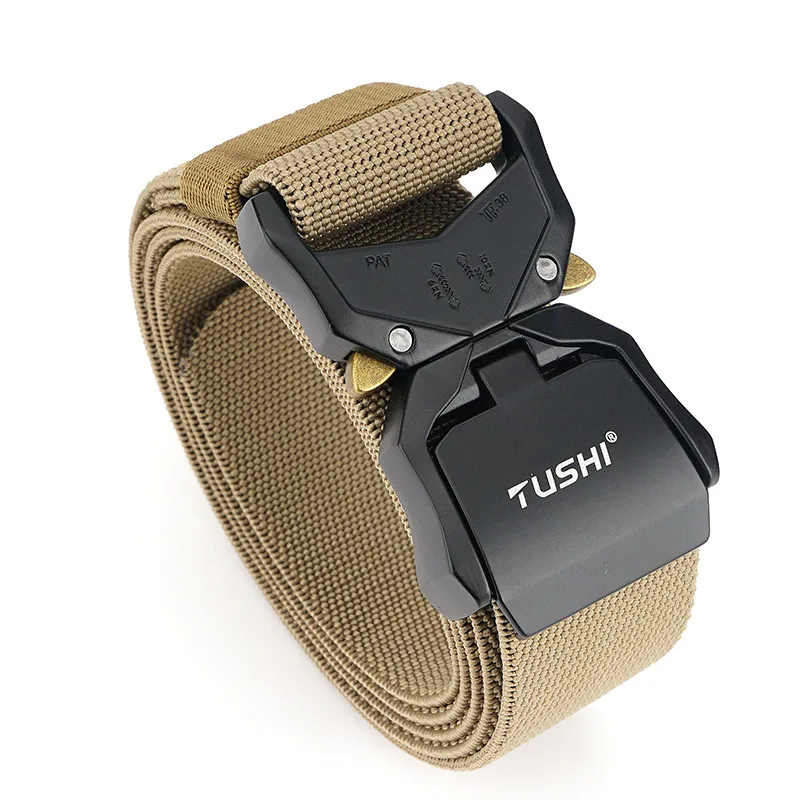 Denim Canvas Tooling Belt Young People Trend Elastic Band - Brown