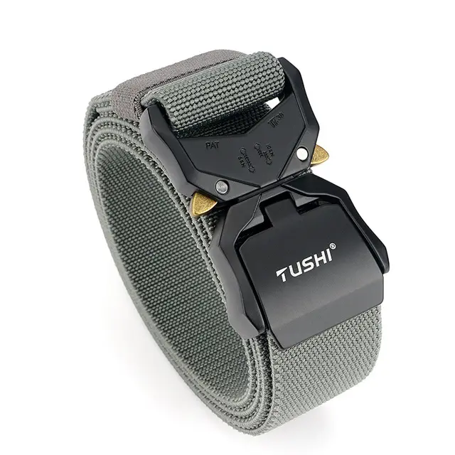Denim Canvas Tooling Belt Young People Trend Elastic Band Light Grey - Shop at LoveMi