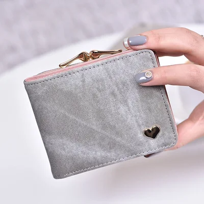 Fashion Multicolor Imitation Denim Leather Wallet Multicolor - Shop at LoveMi