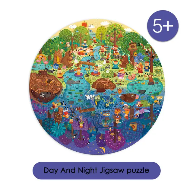 Milu World Animal Jigsaw Day And Night - Shop at LoveMi