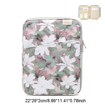 Hand Hold Men'S And Women'S Shockproof Computer Bag, Tablet A4 File Bag Flower Color S - Shop at LoveMi