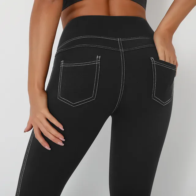 Yoga Pants Pure Color Sports Tights Female Black - Shop at LoveMi