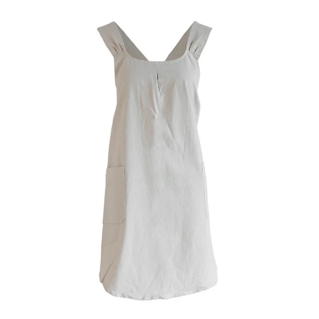 Comfortable Overalls Flower Shop Retro Lace Free Bib Apron Khaki - Shop at LoveMi
