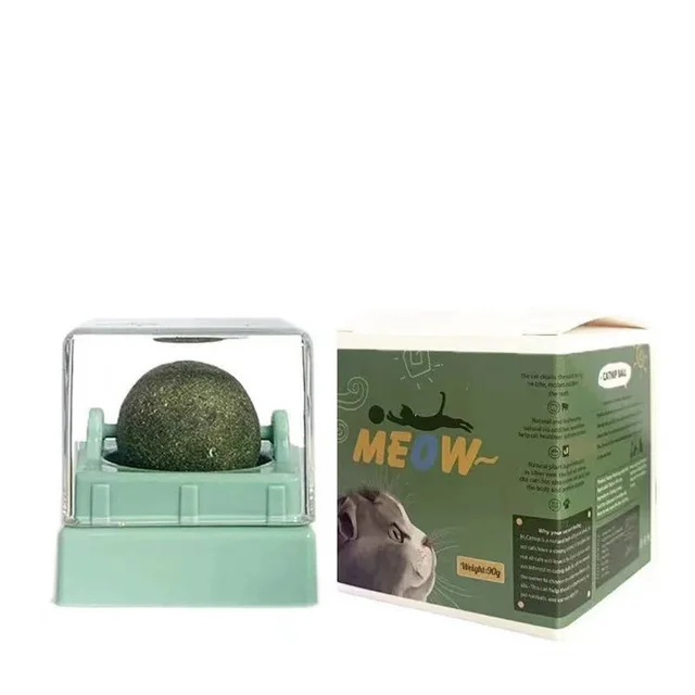 New Pet Molar Teeth Cleaner Cat Mutian Polygonum Rotating Catnip Ball Green - Shop at LoveMi