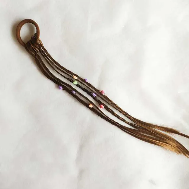 Festive Performance Colorful Bead Twist Braid A Light Coffee - Shop at LoveMi