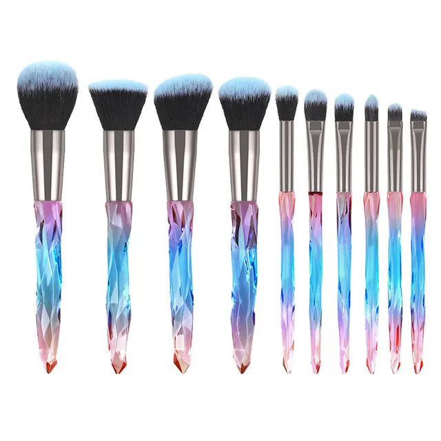 Foundation Soft Synthetic Hair Women Make Up Tool Kits Maquiagem Deep Purple Blue - Shop at LoveMi