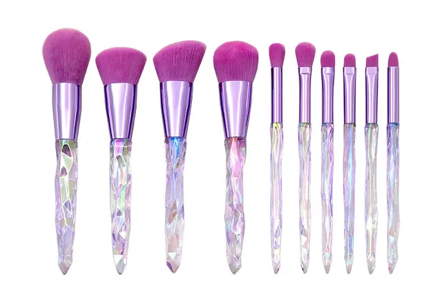 Foundation Soft Synthetic Hair Women Make Up Tool Kits Maquiagem Purple - Shop at LoveMi
