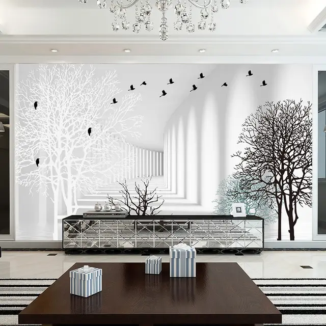 TV Background Wall Paper Living Room Video Wall - Shop at LoveMi