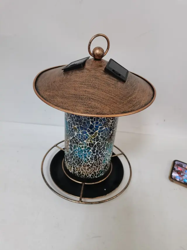 Solar Birds Feeder Outdoor Hanging Birds Feed Tool Colorful - Shop at LoveMi