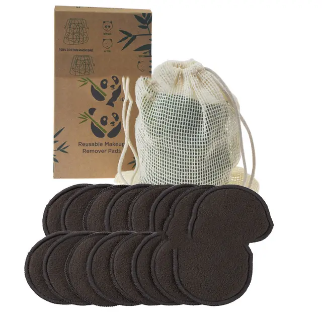 Bamboo Fiber Makeup Remover Set Black - Shop at LoveMi