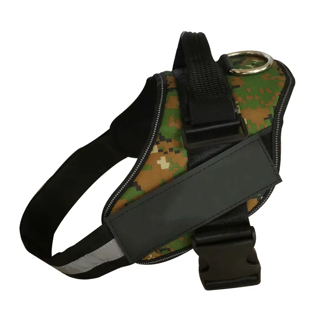 Personalized Dog Harness No Pull Reflective Breathable Adjustable Pet Harness For Small Large Dog Harness Vest With Custom Green Camouflage - Shop at LoveMi