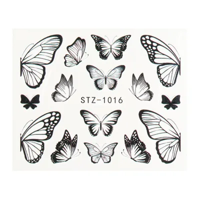 Nail Art Sticker Retro Watercolor Big Butterfly Nail Watermark Sticker - Shop at LoveMi