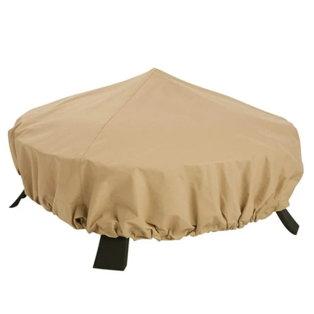 Outer Circular Fire Pit Cover Waterproof Cover Beige - Shop at LoveMi
